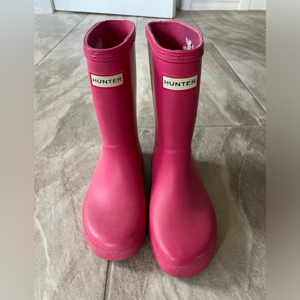 Hunter Kids Fuchsia Rain Boots